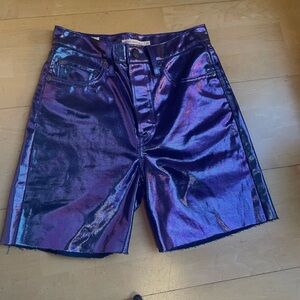Levi's Shimmering purple Blue cut off Shorts Definitely “Barbie” worthy!